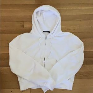 White brandy Melville Crystal hoodie